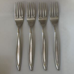 4pc INTERNATIONAL Americana Stainless Deluxe Dinner Forks 7 3/8” Satin